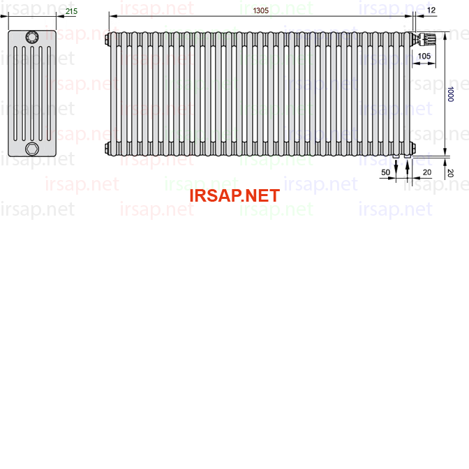 Радиатор IRSAP Tesi 61000/29 T25 CL 01